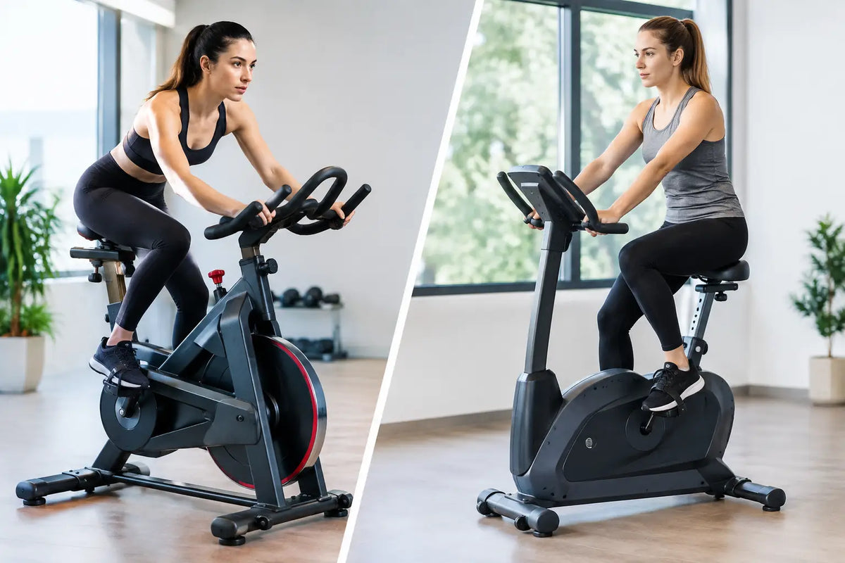 Bicicleta spinning versus bicicleta vertical