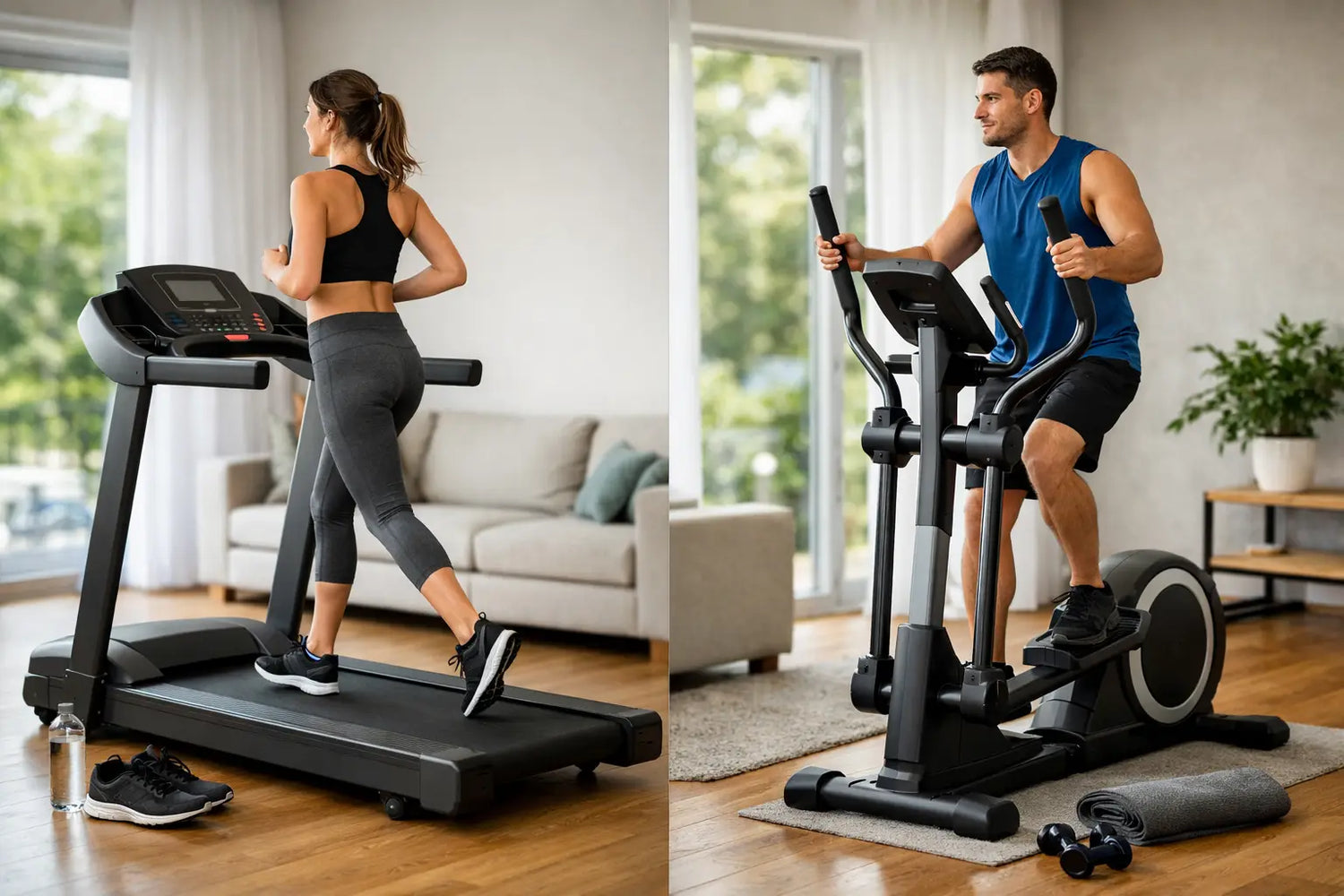 Passadeira ou bicicleta elíptica para treinar em casa