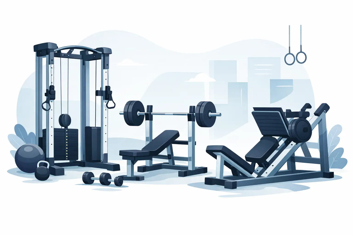 Máquinas de musculação para ginásio