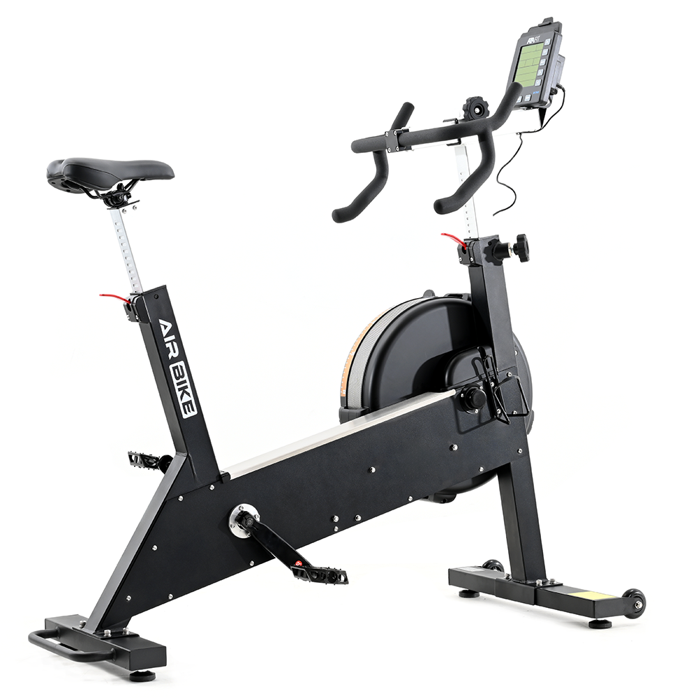 a exercise bike with a digital screen