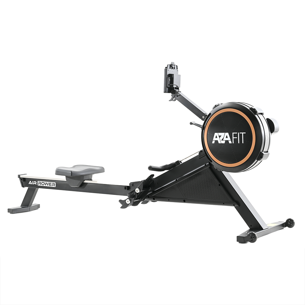 a exercise machine with a black and orange circular object