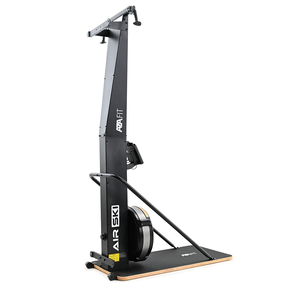 a black exercise machine with a round object on it