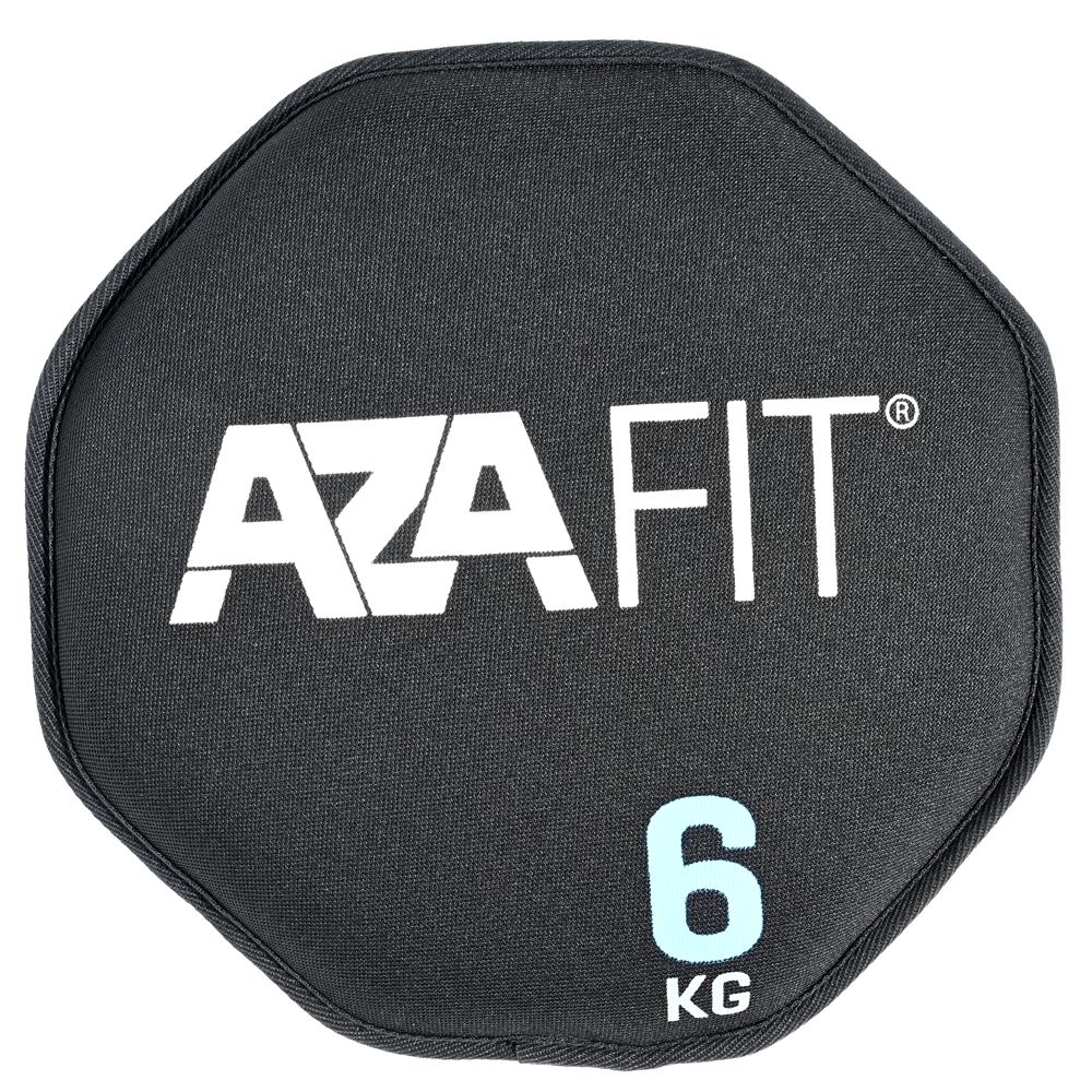 a black hexagon shaped object with white text