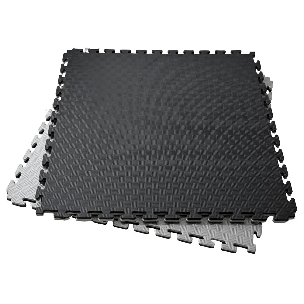 Tatami Preto e Cinza 2,5 cm – Piso EVA resistente para artes marciais, judo & ginásio