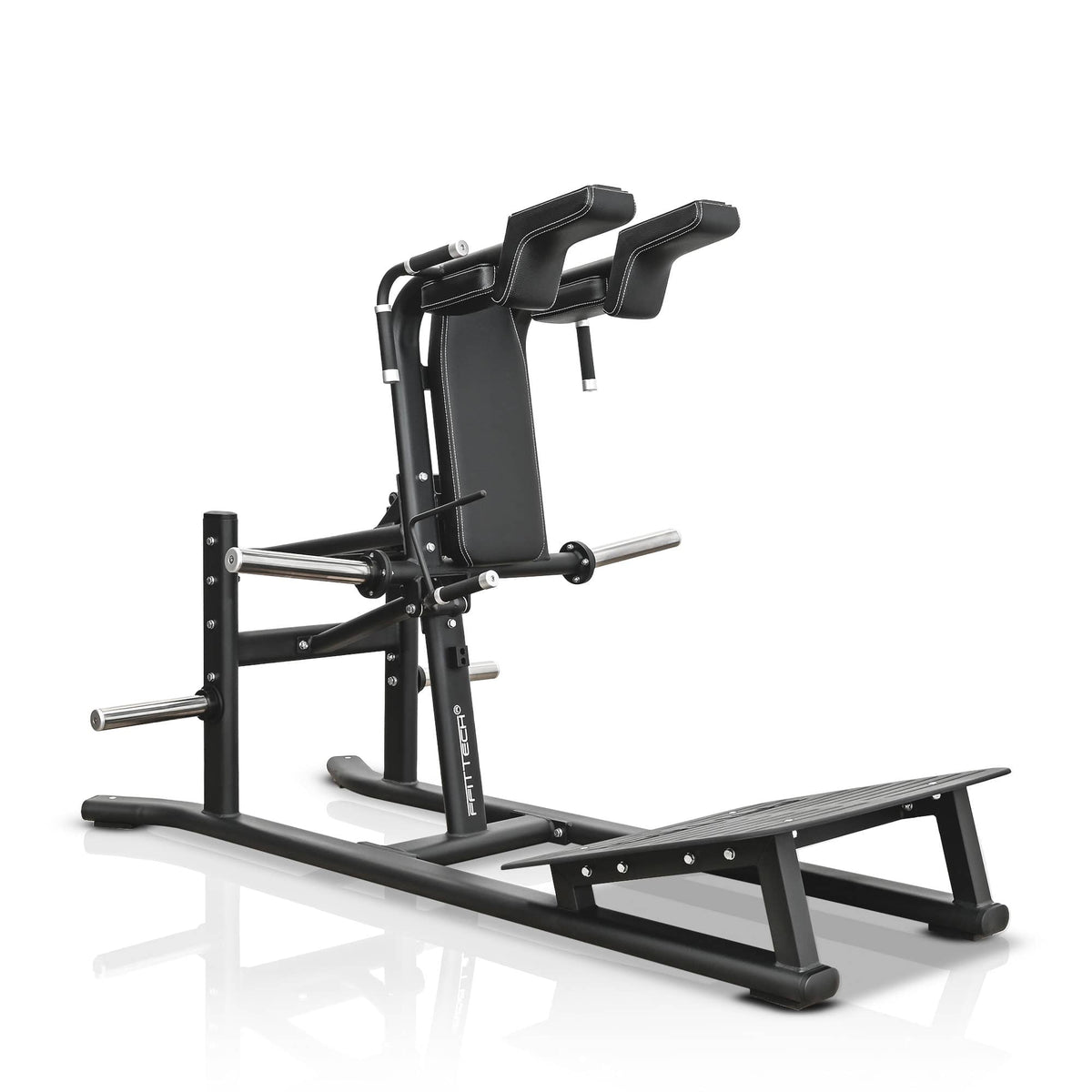 Hack Squat e Calf Vertical PL012 com estrutura robusta