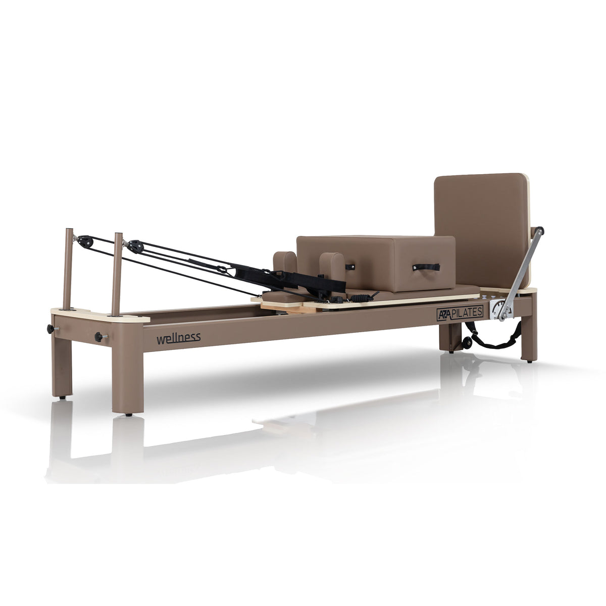 Reformer de Pilates AZAP-ALUNEW com estrutura profissional em alumínio