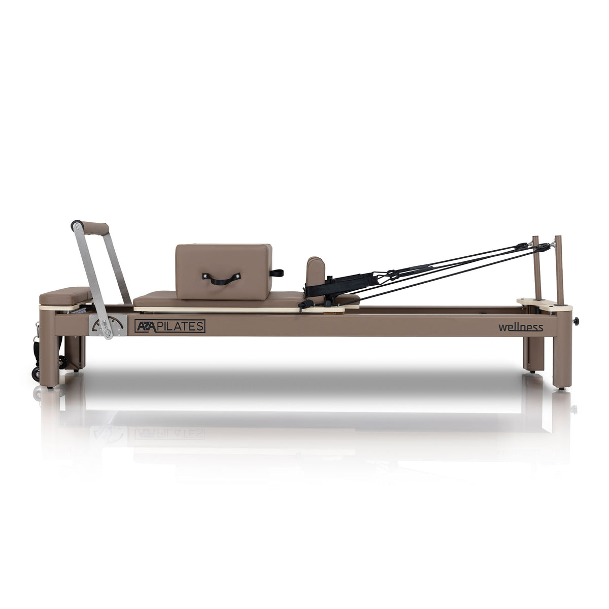 Reformer em alumínio AZAP-ALUNEW para prática profissional de Pilates