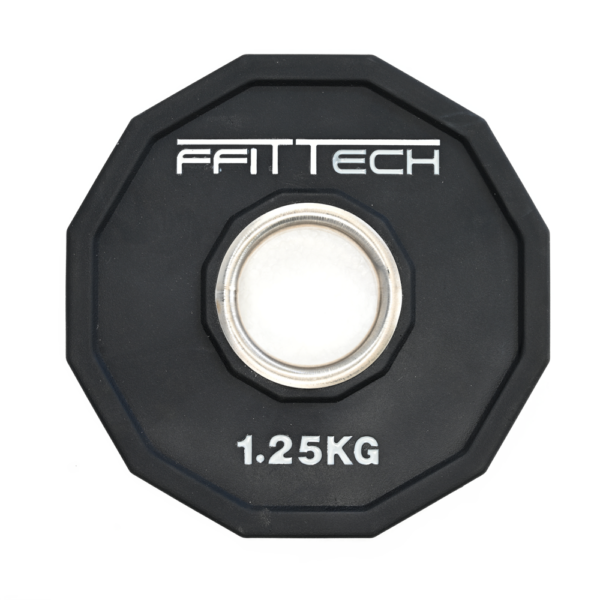 a black round object with white text